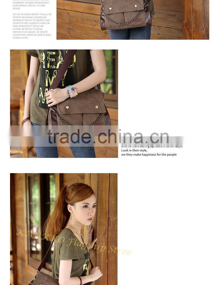 16 OZ Canvas High Density of Customize Messenger Bag For Lady Messenger Bag Women and Men Bag Wholesale