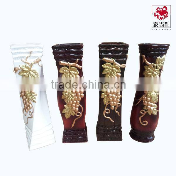 ceramic vase embossed