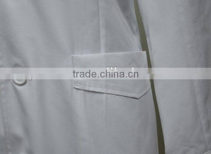 Hot selled 100% cotton white doctor coat