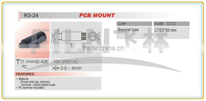 250VAC black bakelite atc auto fuse holder 10A