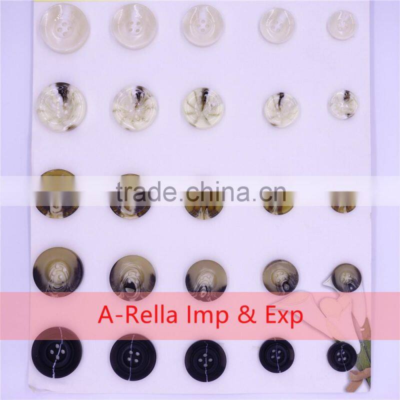 Round Shape 4 holes buttons for garment resin materials
