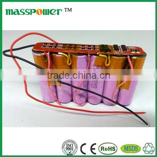3.7V 13Ah 6 cell li-ion battery