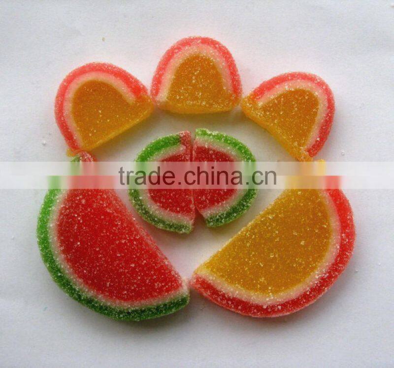 Soft Fruit Flavor Watermelon Sharped Jelly Candy