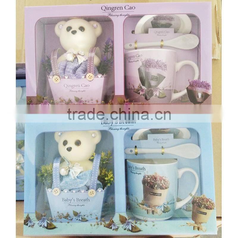 hotsale ceramic coffee cup/mug suit coffee cup gift packing for coffee cup