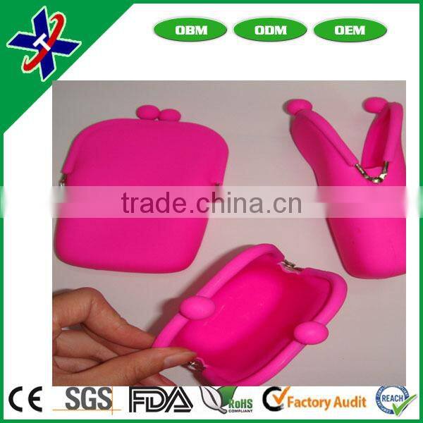 2015 Fashion foldable high quality waterproof silicone nice women coin purse
