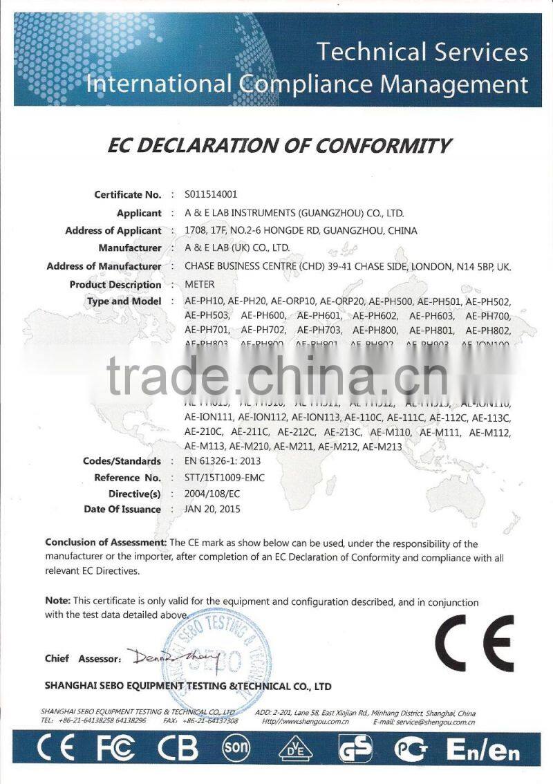 aelab portable/bench-top ph/orp meter for laboratory