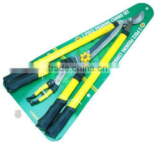 3-Piece Ratchet Pruner Set for Lawn and Garden