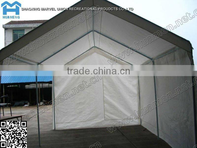White PE Car Canopy with Valance Top 3x6m