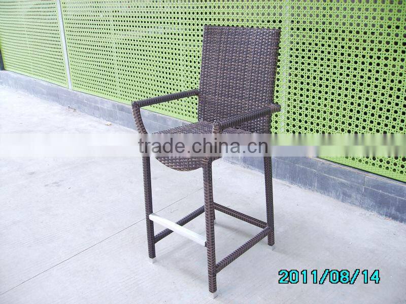 A - unique design outdoor furniture set bar tall table and arm stools FT018+FC044
