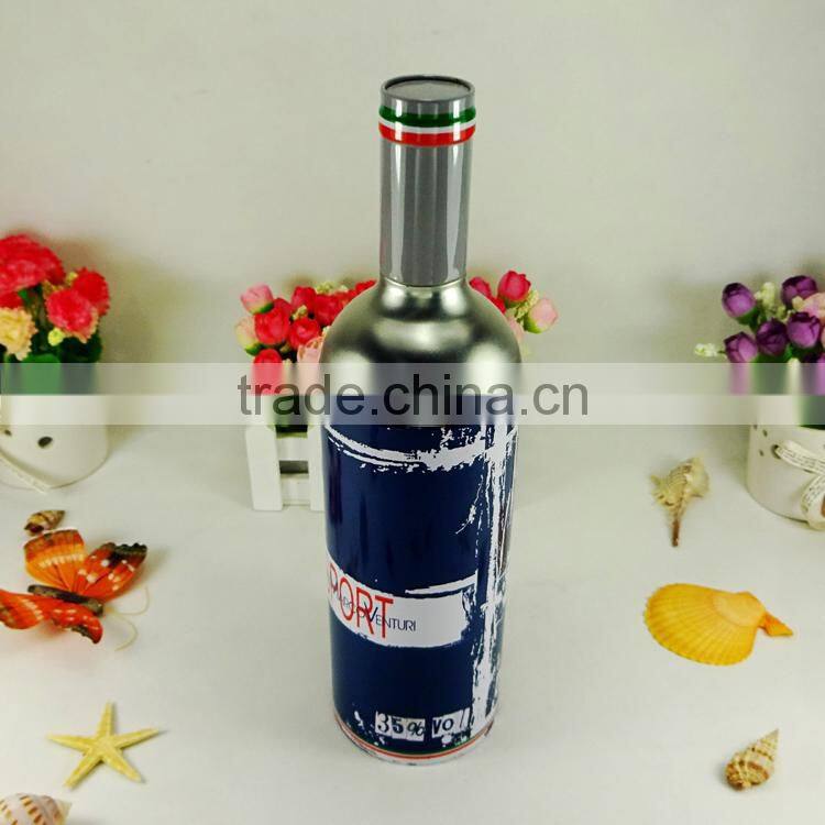 round wine tin for gift packing wine bottle