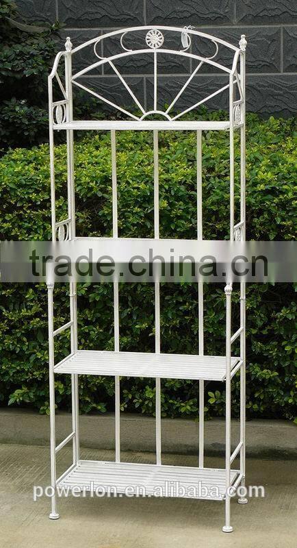 Anqique white Garden Plant Stand Display Shelf Unit Shelves