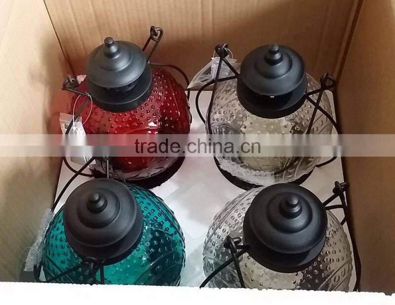 spray glass ball bottle candle holder