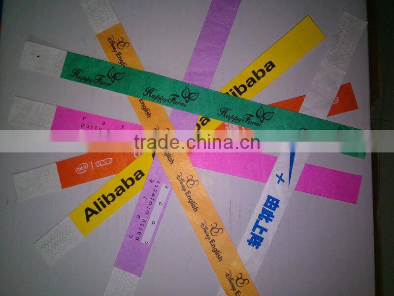 Logo printed tyvek wristband