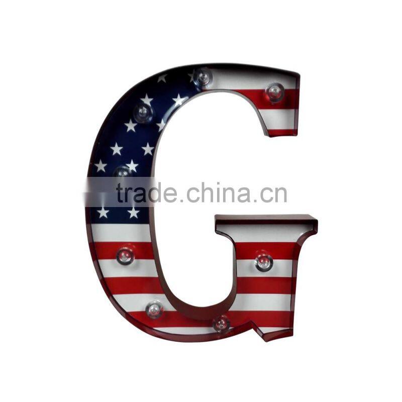 Store More Factory Price Carnival Metal Letter G LED Light For Decoration