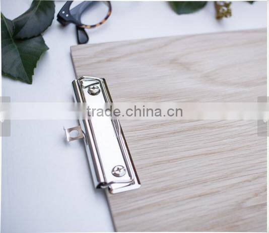 Officemate Recycled handmade Hardboard A5 Wood Clipboard with cover and High Capacity detachable Clip