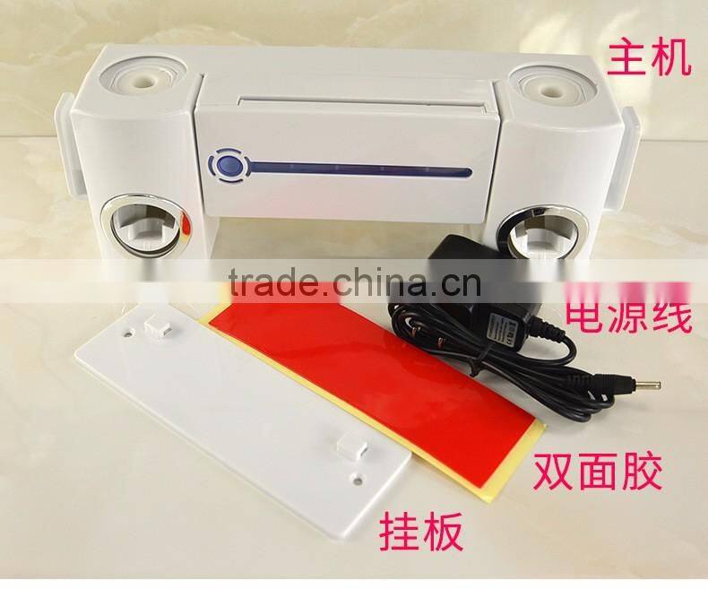 New Arrival Automatic Dual Toothpaste Holder Wall Mount UV Light Toothbrush Sterilizer Set For Wholesale