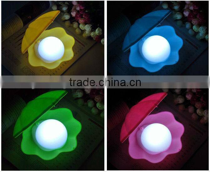 Supply creative fashion Colorful pearl shell USB charging Night light