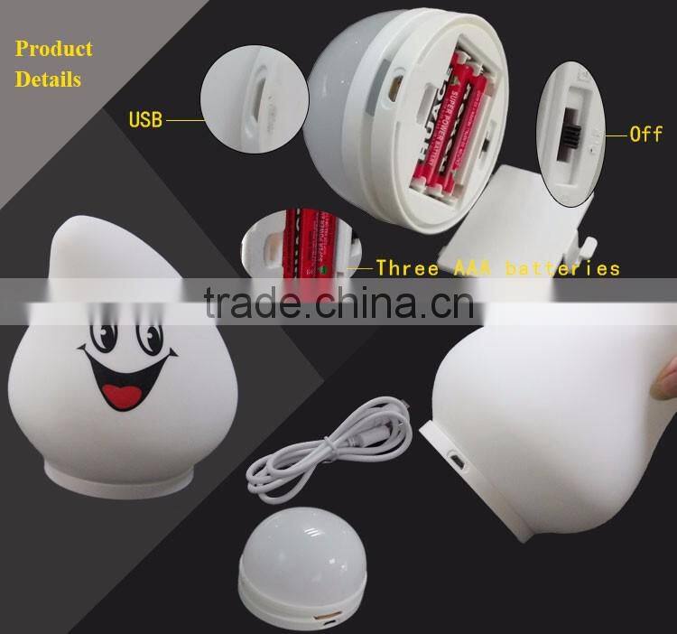 Summer new arrival led manual night light creative rechargeable lamp