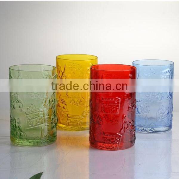 beautiful colorful water set glass cooler drinking set