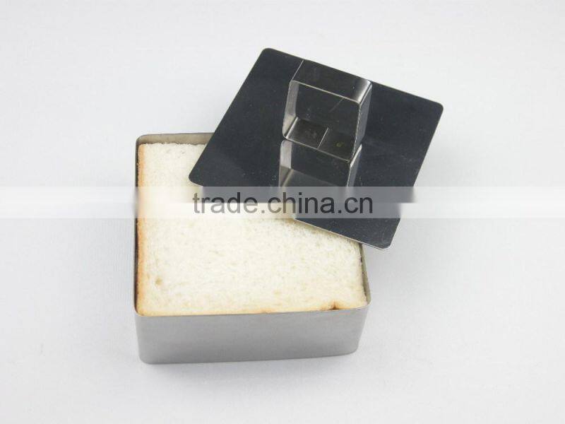 2pcs Set 430 Stainless Steel Cookie Cutter, White Rectangular Kitchenware