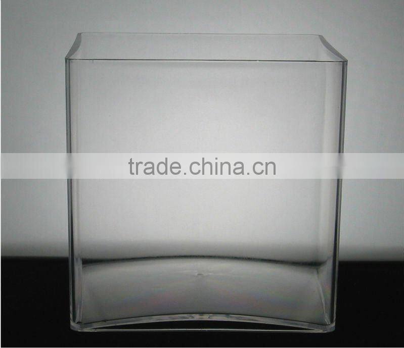clear plastic vase,acrylic cube vase