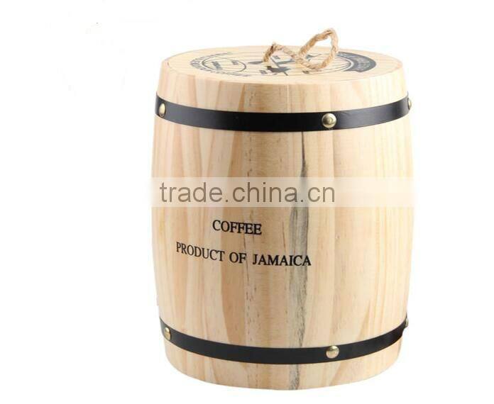 High quality eco-friendly coffee bean wood barrel