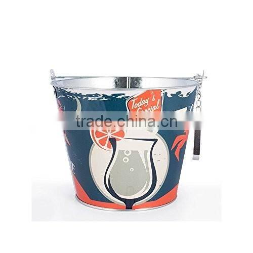 Metal Ice Beer Bucket with Bottle Opener for Garden Party BBQ Barbeque Birthday (Cold Beer)