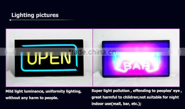 Outdoor restaurant open LED sign display board /full color LED open display sign can be customized