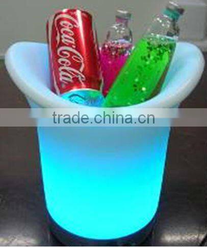 plastic led luminous ice bucket for hotels