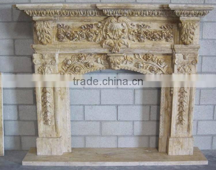 luxury home decoration marble stone granite marble fireplace