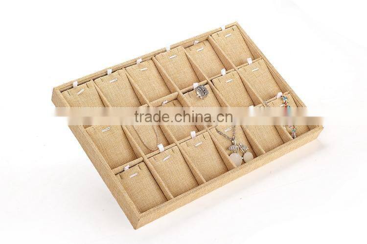Linen jewelry display neck stands jewelry display tray