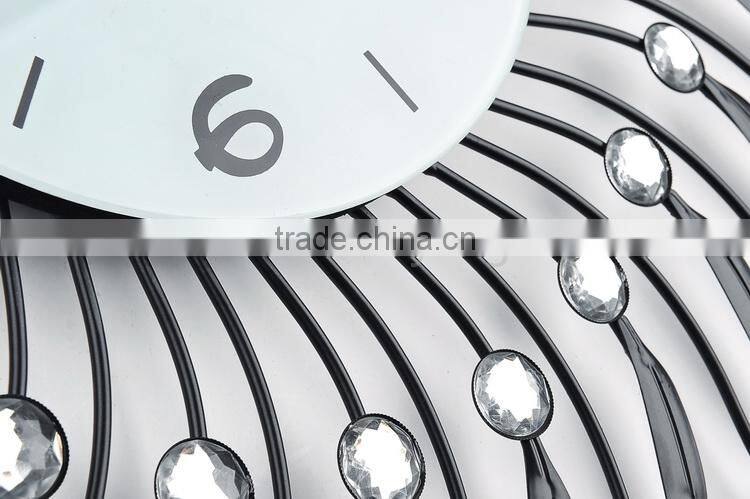Round shape metal wall digital clock