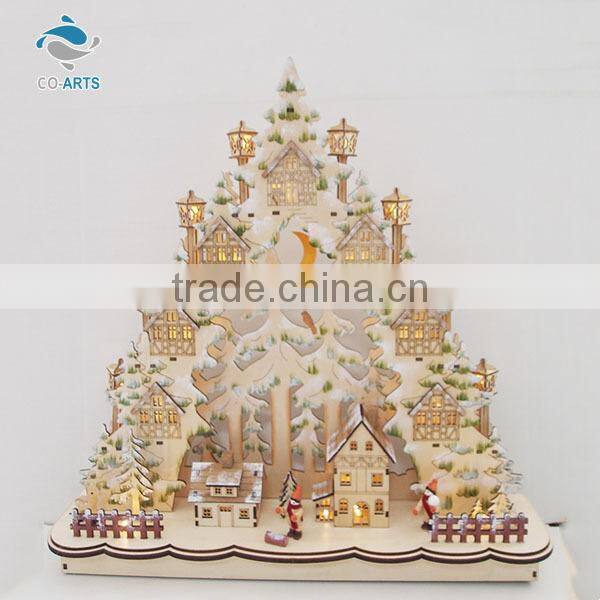 Exquisite design home decoration small wood lighting crafts