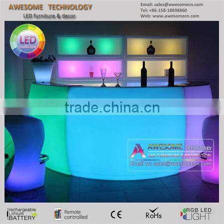 led bar table, led reception desk counter for marquee events and party