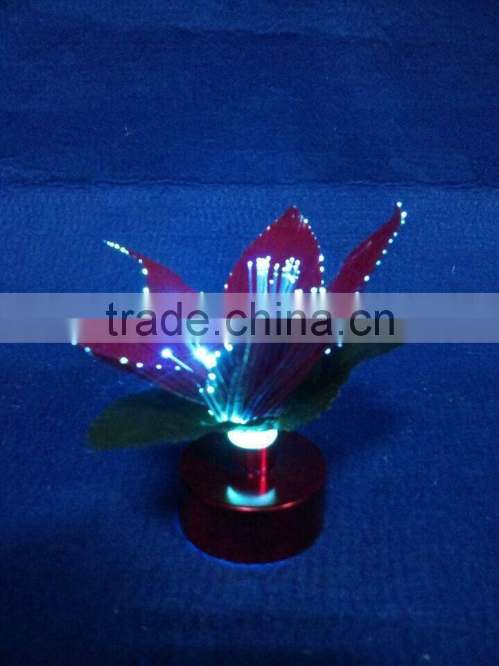 handmade 7colors LED fiber optic artificial flower wedding decoration