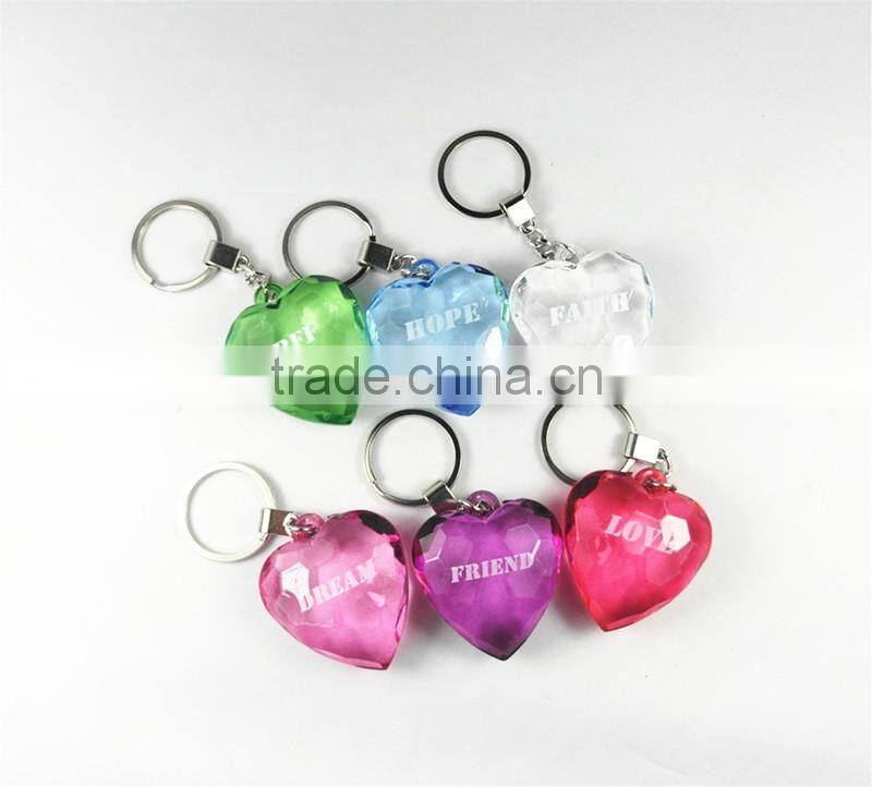 Valentine gifts Acrylic heart key rings key chain