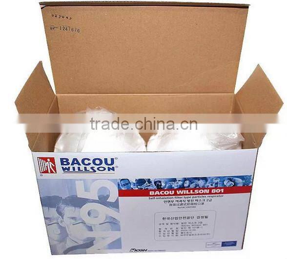 Honeywell Bacou 801 NIOSH certificate Respirator, N95 dust mask