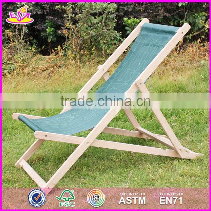 2017 New design folding wooden beach chairs for sale W08G218