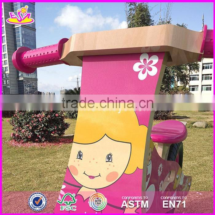 2017 New design original work wooden girls balance bike for toddlers W16C173