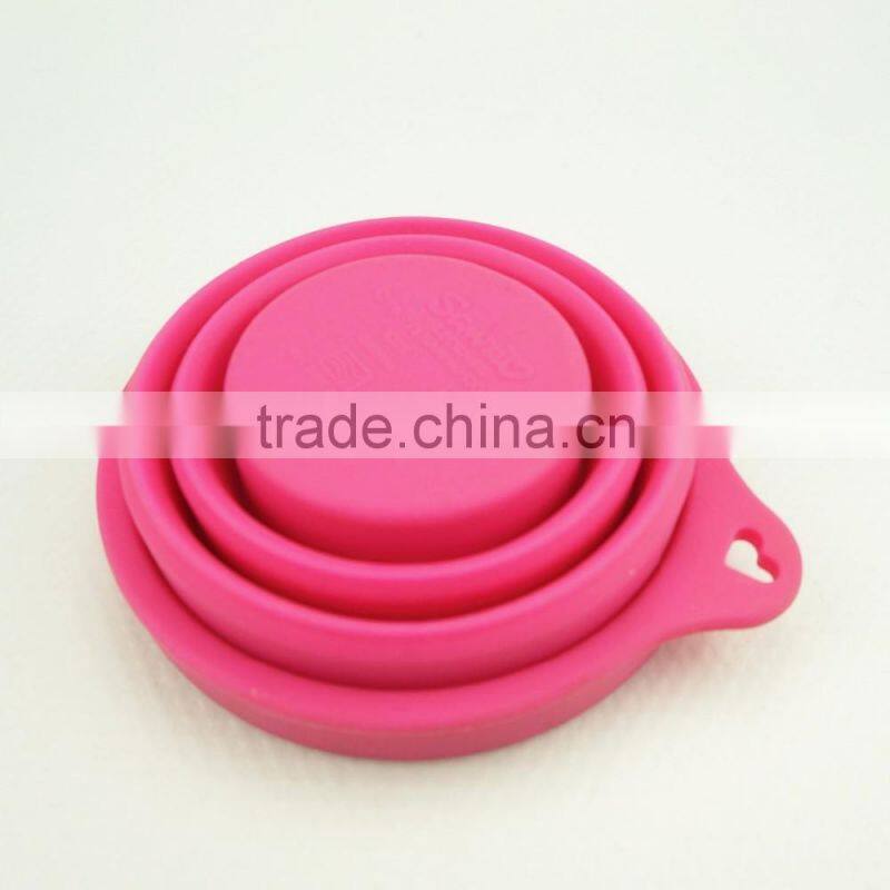 16112 Folding Silicone Cup With Lid, Colorful folding silicone cup with lid,OEM Logo folding silicone cup with lid