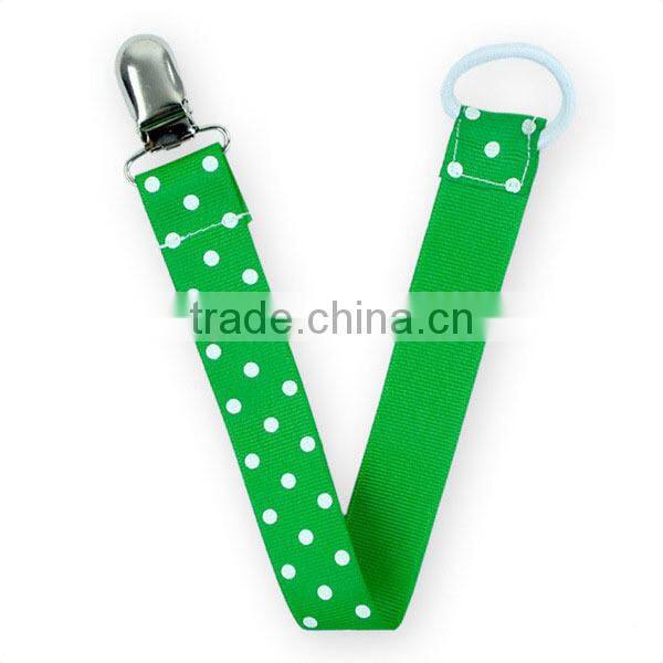 Wholesale Baby Pacifier Clips Customize Ribbon Chain Baby Pacifier Clip Holder