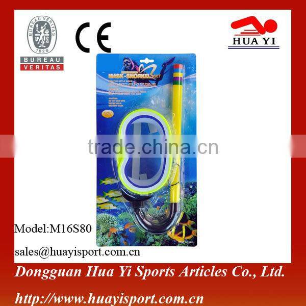 Factory wholesale high quality PVC diving equipment diving mask snorkels