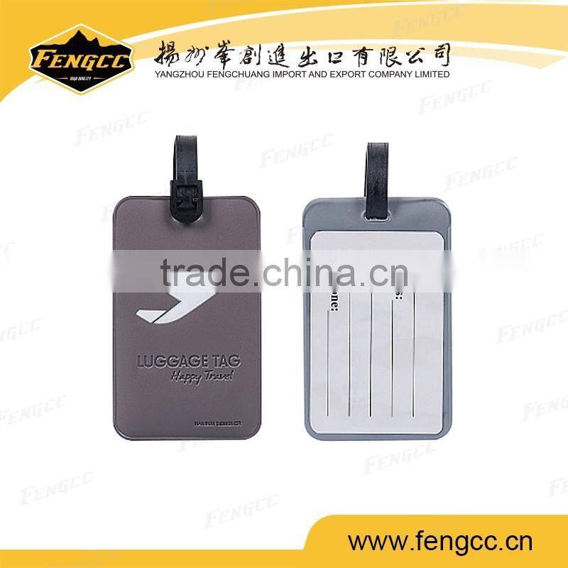 custom soft PVC travel baggage bag/handbag tag/rubber luggage tag