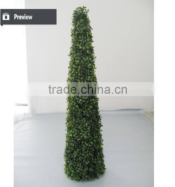 Hot sell plastic milan grass tower for garden decoration topiary grass for showcase decoration