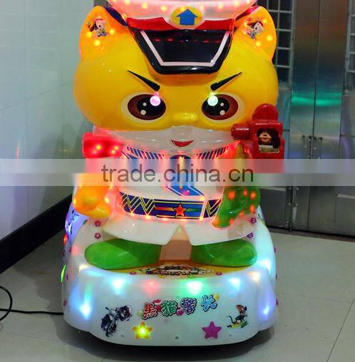 Cheap Operated Arcade Kiddie Rides Black cat Sheriff Game Machine