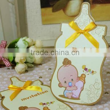 2016 hot sale 3D paper material lovely wedding invitation card luxury
