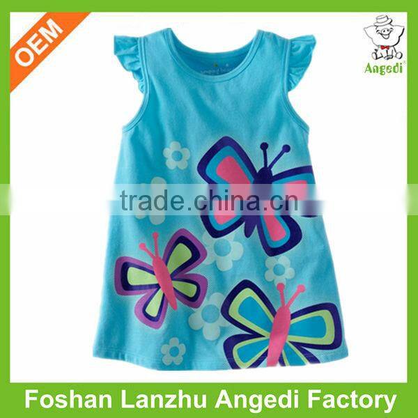 China clothing direct manufacturer girls apparel with ruffle sleeve