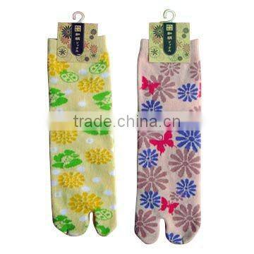 Promotional colorful two toe sock