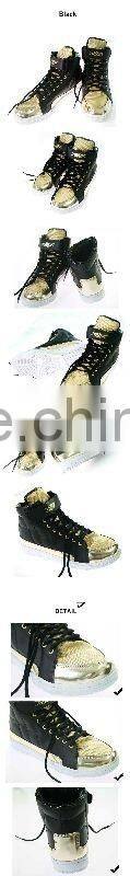 ht30 gold black hi-top athletic seankers k-pop style