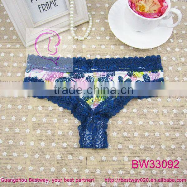 Fashion flower cheeky panty for young girls ladies women